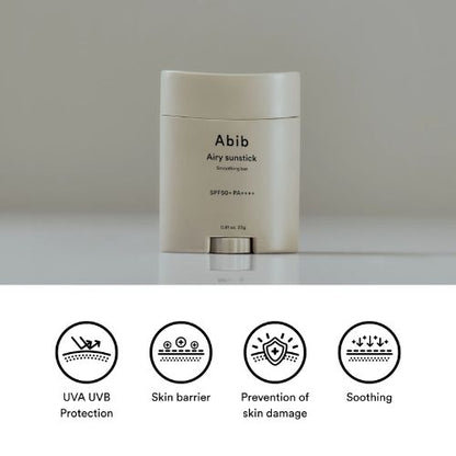 ABIB | Airy Sunstick Smoothing Bar SPF50+ PA++++